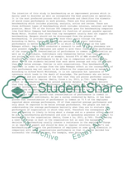 Benchmarking: Xerox, Hewlett Packard and General Motors of Mexico