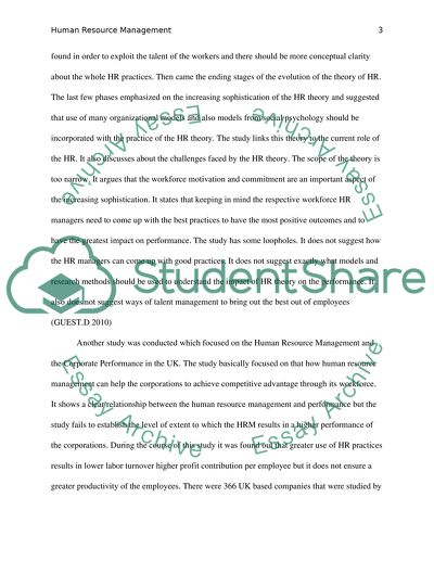 Human Resource Management Practices