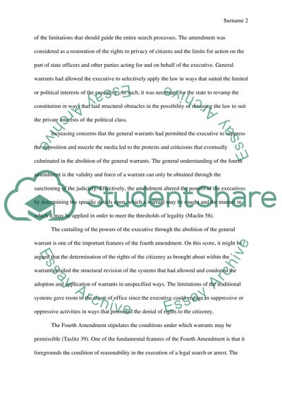 An Analysis of the Fourth Amendment