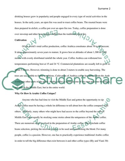 History of Arabic Coffee