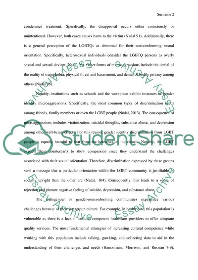 Gender Identity Microaggressions