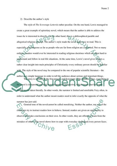 Novel review on The Screwtape Letters by C.S. Lewis