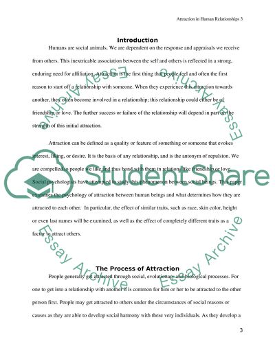 Attraction in Human Relationships