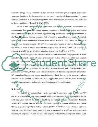 Renewable Energy Storage and Management in Scotland