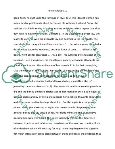 Poetry Analysis: Comparison of two poems. Living In Sin and Reapers