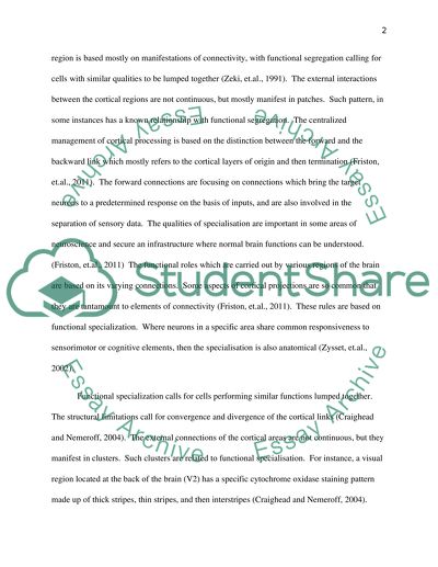 What do we mean by functional specialization of the cortex