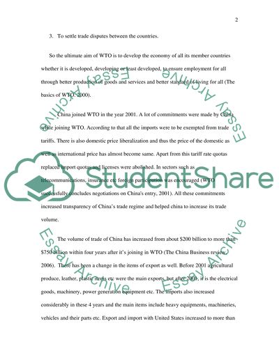 China and the World Trade Organization