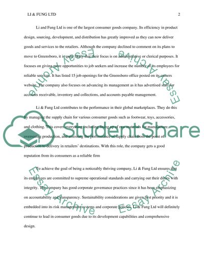 Performance of Li and Fung Ltd