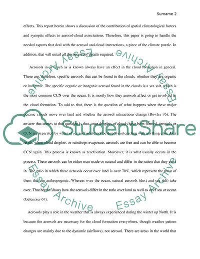Aerosol-Cloud Interactions: A Piece of the Climate Puzzle