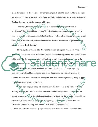 The Caroline Doctrine