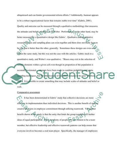 Qualitative and Quantitative Research on Commitment