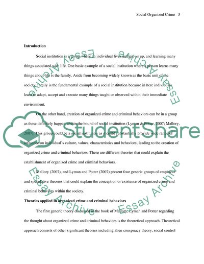 Social Organized Crime