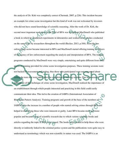 Bloodstain Pattern Analysis