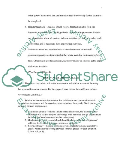 Effective Assessment Practices Paper
