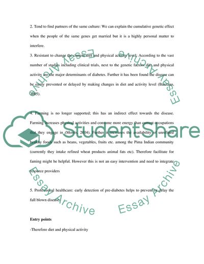 Prevention of Type Two Diabetes by Diet