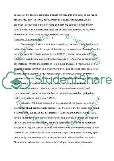 Analysis of a Diagnosis of a Behavioral Disorder in a Teenage