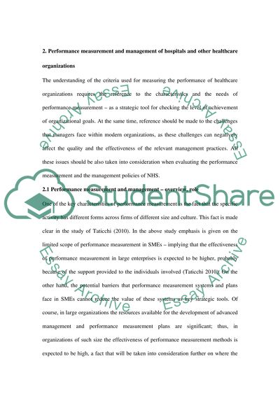 Performances measures essay image