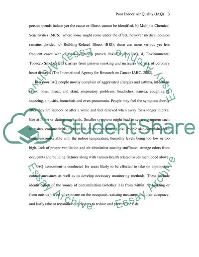 Poor indoor air quality