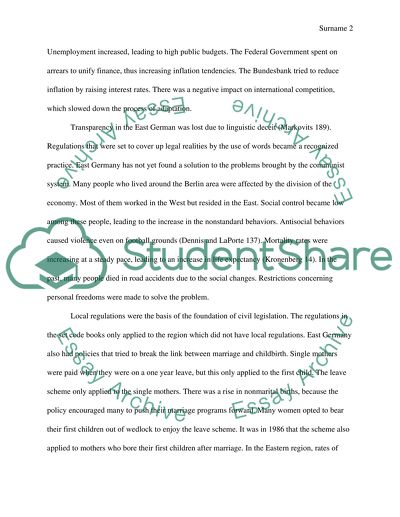 East Germany from 1980 until the End