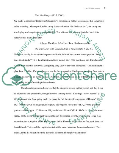 Religion in King Lear