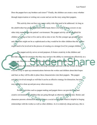 Working with Children in a Hospital Environment