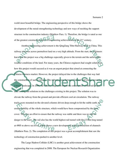 the greatest engineering achievement essay