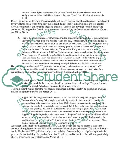 Legal Environment of Business - Grocery, Inc