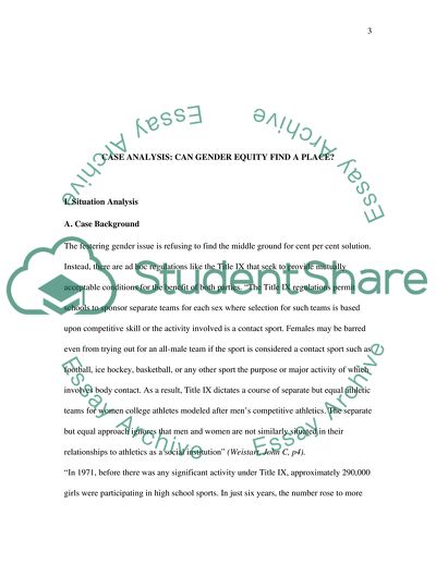 Can Gender Equity Find A Place