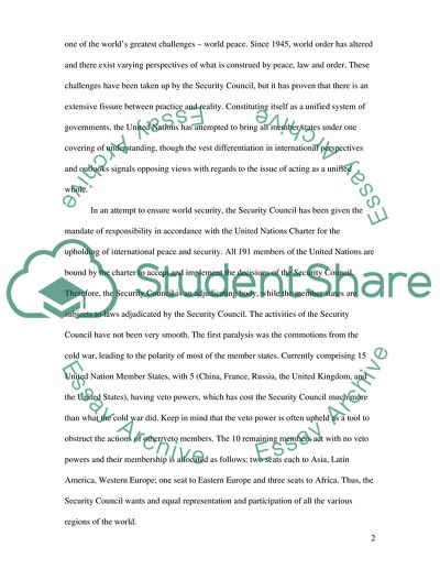 Security Council Reforms Are the Causes of their Inherent Weaknesses