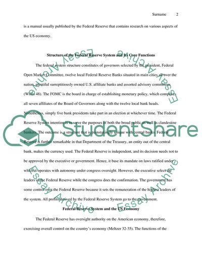 The Federal Reserve Controls the American Economy