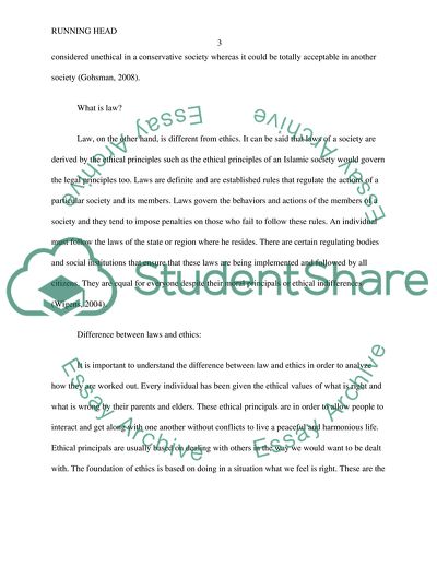 The Relationship Between Law and Ethics