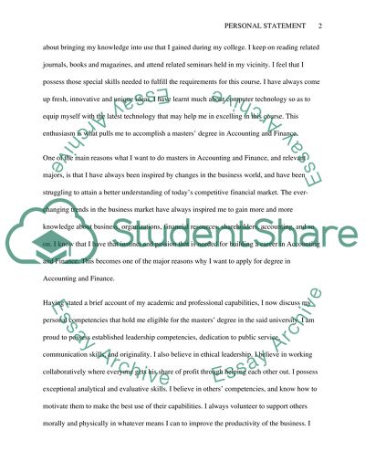 Applying for a Masters Degree in Accounting and Finance Offered by Edinburgh State University