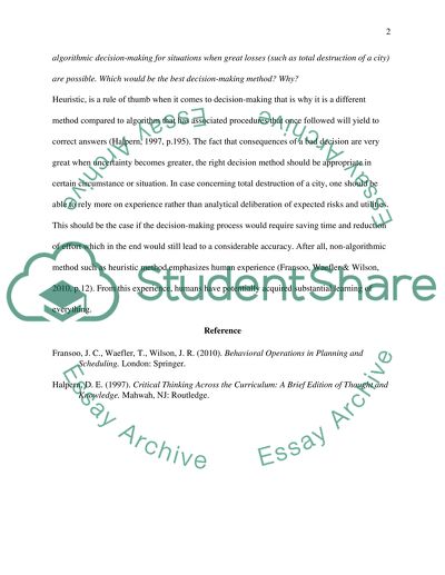 Logical Reasoning and Decision Making