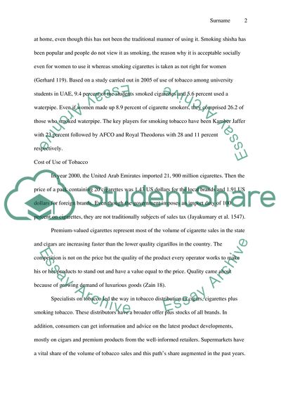 Smoking Tobacco in UAE