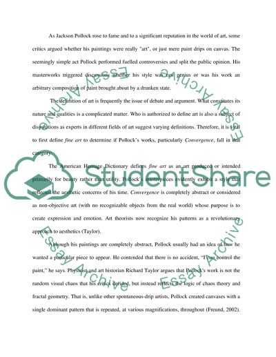 Jackson Pollocks Convergence as Fine Art