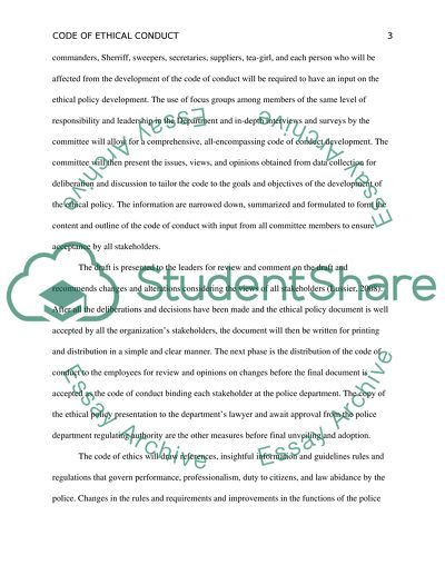 Code of Ethical Conduct Issues