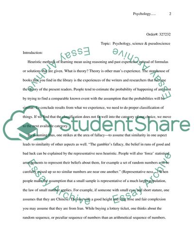 Psychology, Science & Pseudoscience