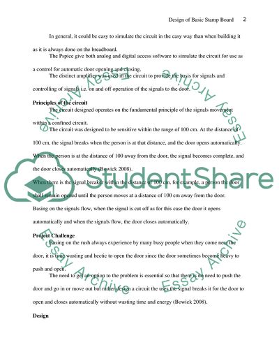 Design of Basic Stamp Circuit