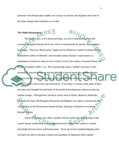 The Impact of the Renaissance in England