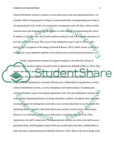 Magnetic Forces: Quality of Nursing Leadership, Management Style, and Organizational Structure