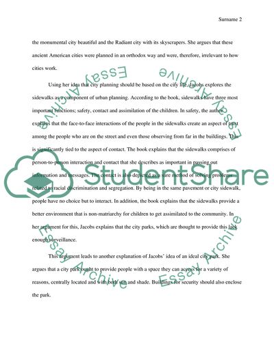 Urban Planning - The Death and Life of Great American Cities