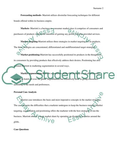 Marriot Being a Marketer