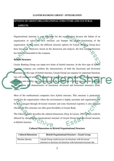 Lloyds Banking Group Integration