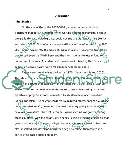 The Global Crisis in Finance