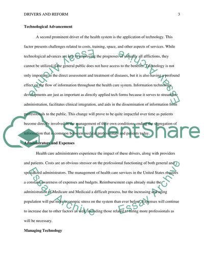 Health Care Drivers and Reform