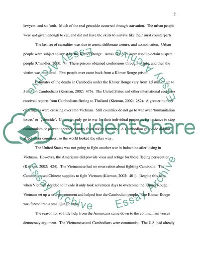 The Genocide in Cambodia