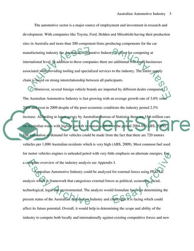 Australian Automotive Industry