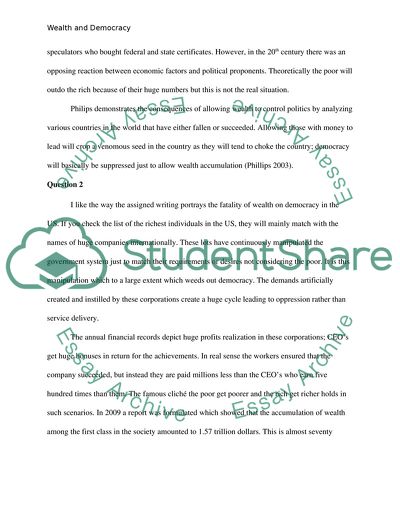 Wealth and Democracy