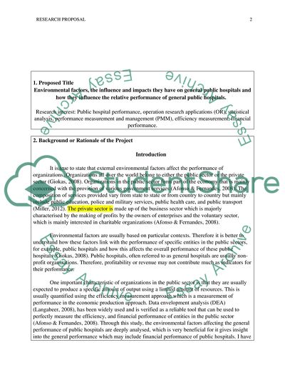 Public Hospital Performance