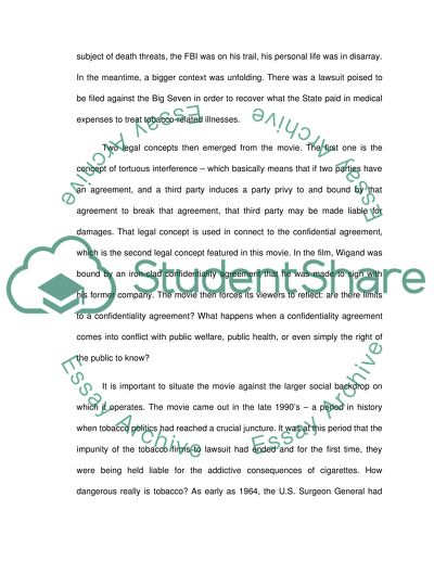 A movie review of the film The Insider